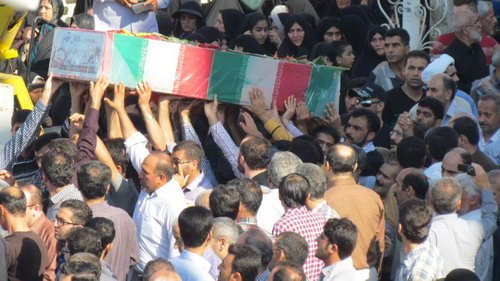 تصاویر مراسم تشییع شهدا غواص و گمنام در بهشهر